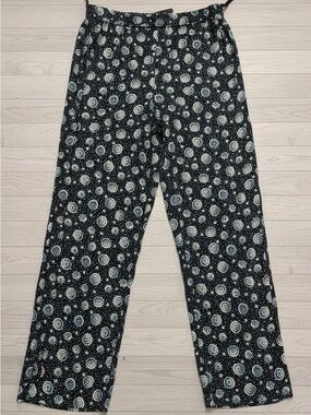 NWT Lola P Reversible Fully Lined 100% Rayon Pants Polka Dot Tropical